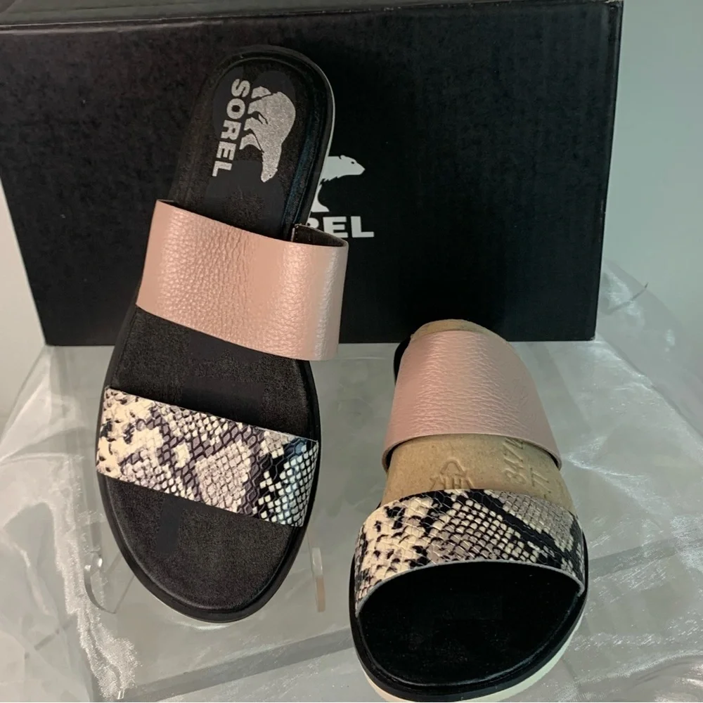 Sorel Women’s Ella ll Slide Sandals Mauve Vapor - Picture 2 of 6